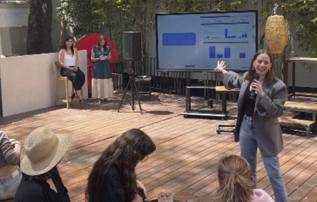 Campus WorTev, presentation setup on the terrace